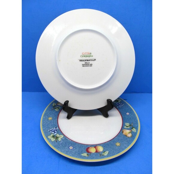 Villeroy And Boch Biella Citta & Campagna Salad Plates Set Of 2 -8 1/4" - Picture 2 of 5